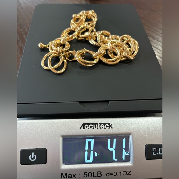 Double link chunky choker. Unmarked heavy. EUC. Beautiful shine. - Picture 6 of 6